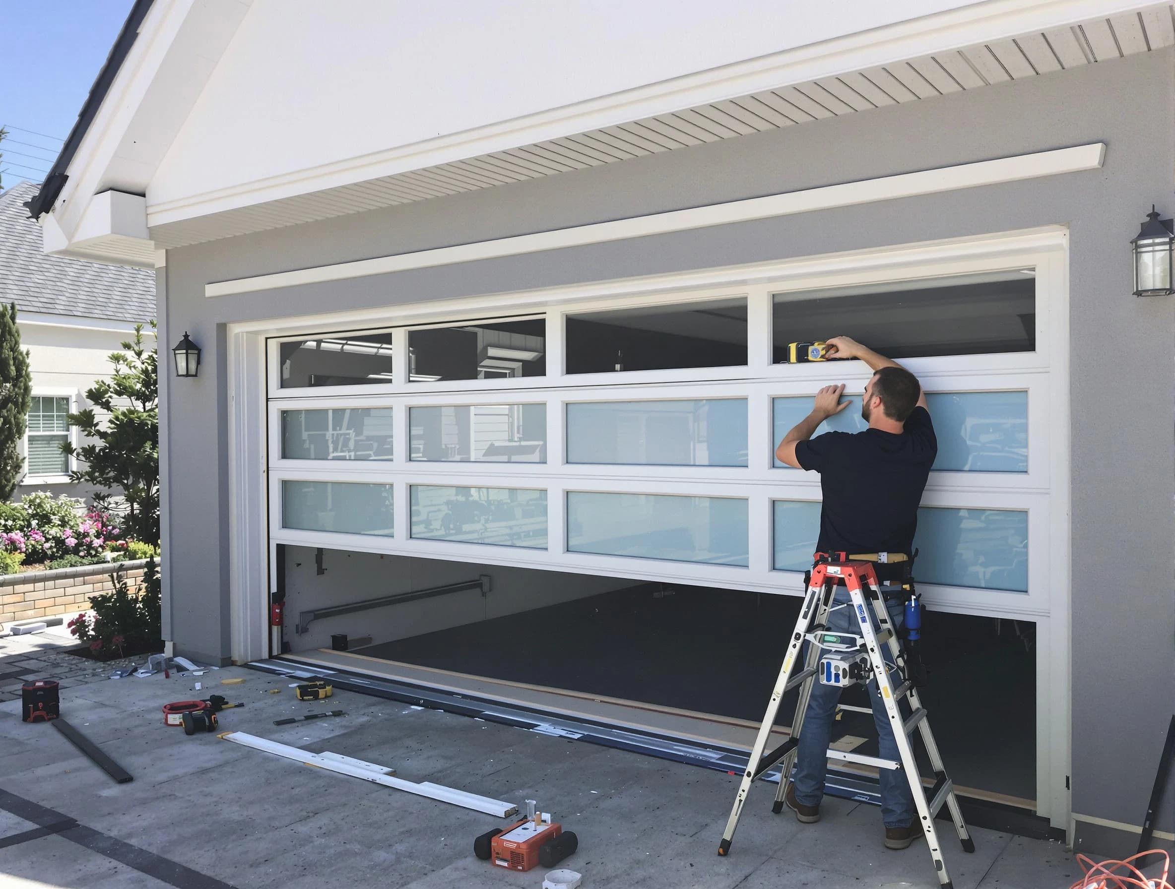 Lebanon Garage Door Repair team performing garage door replacement in Lebanon
