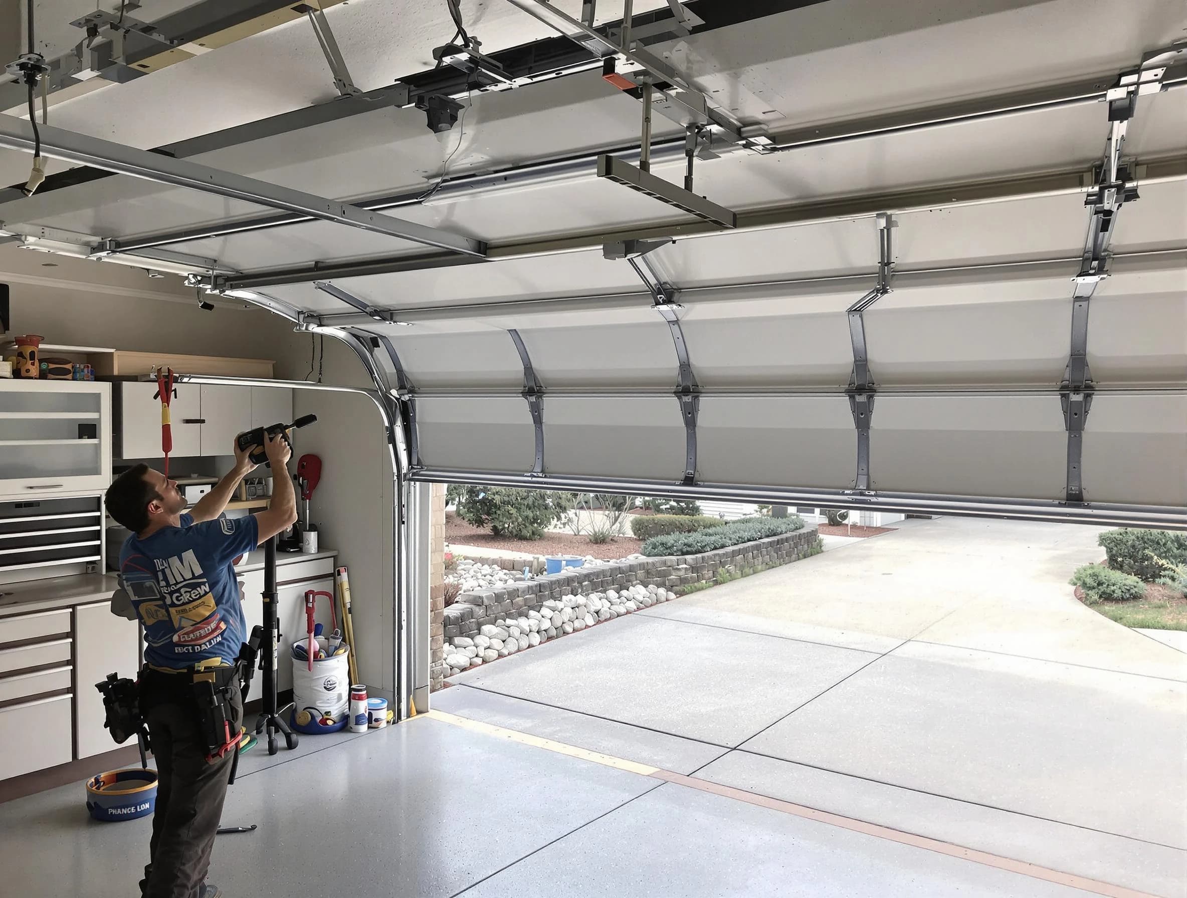 Garage door track repair service by Lebanon Garage Door Repair in Lebanon