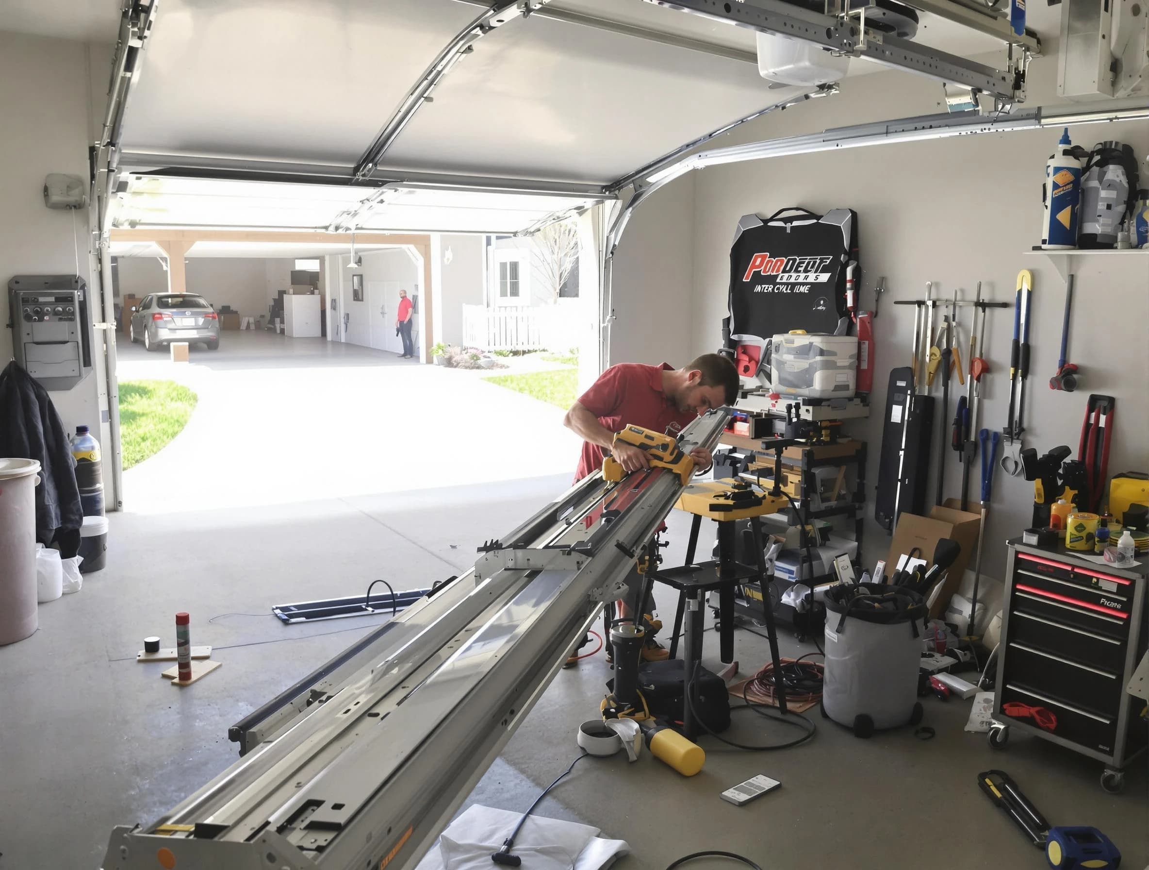 Lebanon Garage Door Repair expert performing track repair in Lebanon