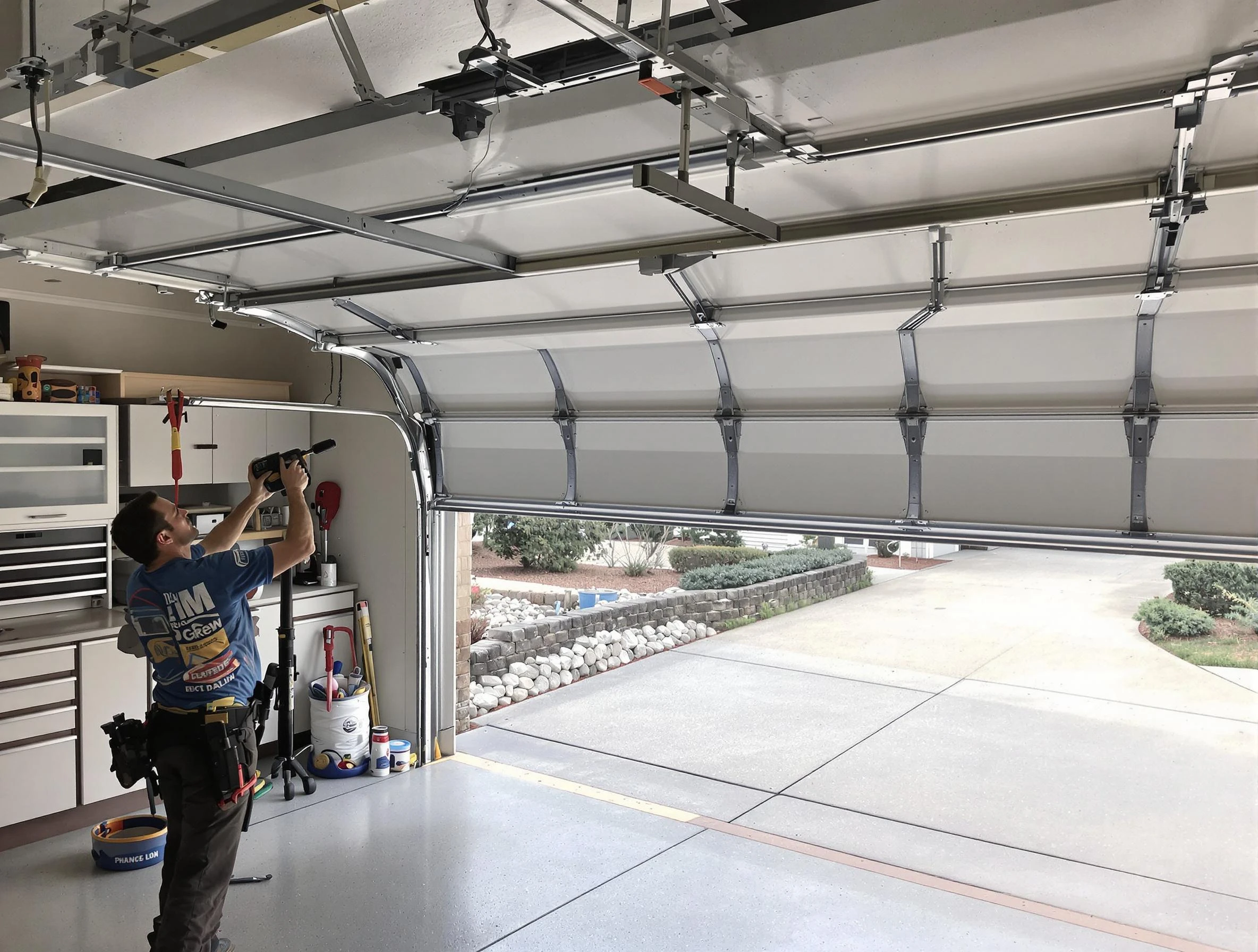 Garage door track repair service by Lebanon Garage Door Repair in Lebanon